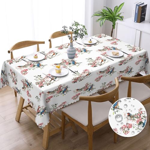 Tischdecke Outdoor Tischdecke Rechteckig Abwaschbar Gartentischdecke Tischdecken Fleckschutz Wasserdicht Tischtuch für Küche, Esszimmer, Garten, Partys und Abendessen 110x140cm von Breezify