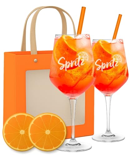 Aperol Spritz Geschenkset - Aperol Gläser, Glasstrohhalme & Orangen-Untersetzer liebevoll verpackt mit Geschenktasche | Ideales Aperol Geschenkset für besondere Momente und Aperol Spritz Liebhaber Aperol Spritz Geschenkset - Aperol Gläser, Glasstrohhalme & Orangen-Untersetzer liebevoll verpackt mit Geschenktasche | Ideales Aperol Geschenkset für besondere Momente und Aperol Spritz Liebhaber von Breezio