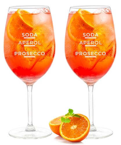 Aperol Spritz Gläser mit Mischverhältnis - Einzigartige Aperol Gläser für den Perfekten Genussmoment | 2er-Set Spritzgläser | 540 ml Cocktailgläser Made in Germany | Ideal als Aperol Geschenkset Aperol Spritz Gläser mit Mischverhältnis - Einzigartige Aperol Gläser für den Perfekten Genussmoment | 2er-Set Spritzgläser | 540 ml Cocktailgläser Made in Germany | Ideal als Aperol Geschenkset von Breezio