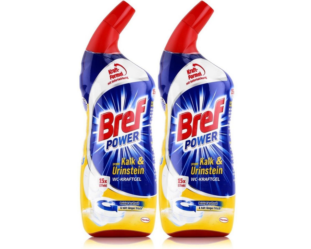Bref Power Bref Power WC-Kraftgel gegen Kalk & Urinstein 750ml (2er Pack) WC-Reiniger von Bref Power