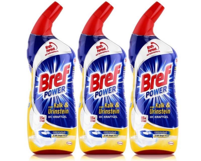 Bref Power Bref Power WC-Kraftgel gegen Kalk & Urinstein 750ml (3er Pack) WC-Reiniger von Bref Power