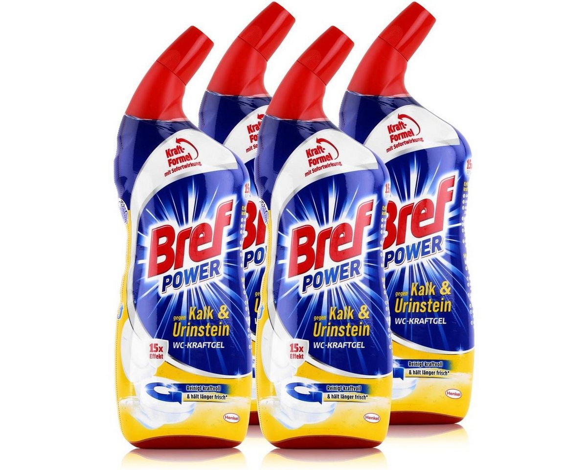 Bref Power Bref Power WC-Kraftgel gegen Kalk & Urinstein 750ml (4er Pack) WC-Reiniger von Bref Power