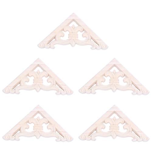 Breieenon 5Stück 8 X 8Cm Geschnitzt Ecke Onlay Applique Decor Möbel Unbemalt von Breieenon