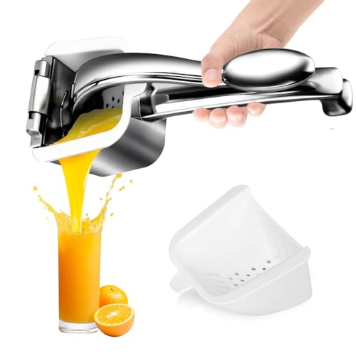 Breieenon Zitronen-/Orange-Granatapfel-Edelstahlhandbuch Zitrus Juicer Handheld Squeezer mit Nicht Rutschgriffe für die Heimküche von Breieenon