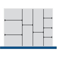 Trenn- und Steckwände für bott cubio Schubladenschrank, 3 Trennwände, Frontenhöhe 100/125 mm von Bott