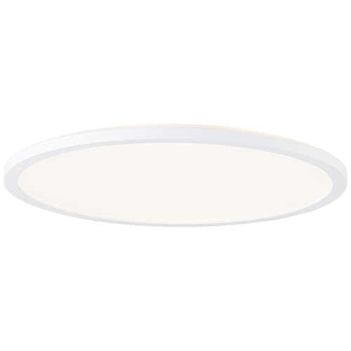 Brelight LED Panel mit Memory Funktion und Timer - dimmbare Deckenaufbau-Paneel - CCT Lichtfarbe: 3000K bis 6500K einstellbar über Fernbedienung - 42 cm Durchmesser - aus Kunststoff in Weiß von Brelight