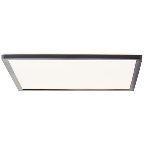 LED Panel mit Memory Funktion und Timer - Deckenaufbau-Paneel - CCT Lichtfarbe von 3000K bis 6500K einstellbar über Fernbedienung - 42 cm Länge x 42 cm Breite - aus Kunststoff in Schwarz/Weiß von Brelight
