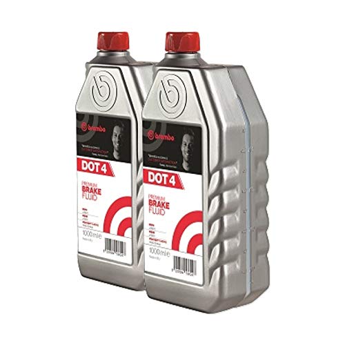 2X BREMBO Premium Bremsflüssigkeit Brake Fluid DOT 4 1L // L 04 010 von Brembo