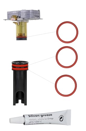BremerLuft 3 x O-Ring + 6g Diamant Silikonfett Type2, kompatibel mit Delonghi EABI EAM ECA ECAM ESAM EPAM ETAM AEG Philips für Brüheinheit Brühgruppe Anpresskolben und Thermoblock von BremerLuft