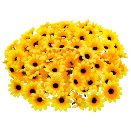 100 Stück Künstliche Sonnenblumen Köpfe 4,5cm Deko Kunstblumen Blumenköpfe Künstlich Sunflowers Seidenblumen Sonnenblume Sunflower Gelb Blüten für Hochzeit Party Wohnzimmer Tischdeko Dekoration 100 Stück Künstliche Sonnenblumen Köpfe 4,5cm Deko Kunstblumen Blumenköpfe Künstlich Sunflowers Seidenblumen Sonnenblume Sunflower Gelb Blüten für Hochzeit Party Wohnzimmer Tischdeko Dekoration von Bremorou