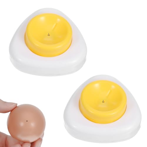 2 Stück Eierpiekser, Edelstahl Eierstecher, Eipicker Hilfe, Eierpiekserküche, Lochschläger, Halbautomatische Eierschalen für Einpiksen Eier Kochen Eiern ein Bersten Verhindern von Bremorou