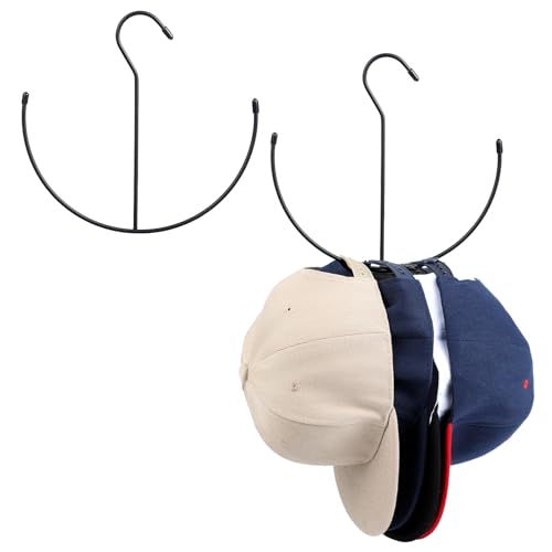 2 Stück Cap Halter Kappenhalter Hutständer Cap Organizer Mützenhalter Haken Cap Aufbewahrung Cappy Halterung Hutablage Cap Halterung Wand Basecap Halterung Wand Für Baseball Kappe Kleiderbügel von Bremorou