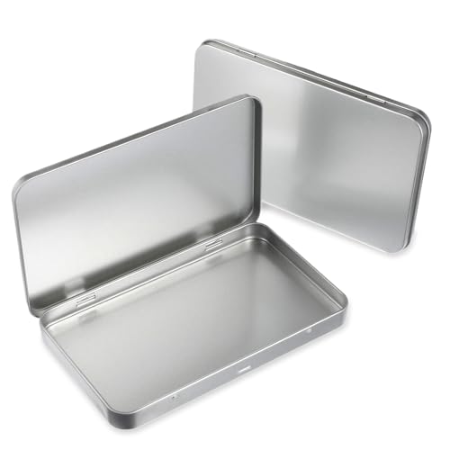 2 Stück Blechdose Metalldose Metallbox Klein Metallbox Süßigkeiten Leere Metallbehälter Metalldosen Mit Deckel Für Diy Verwenden Home Organizer Silber 18 × 11 × 1.5 Cm 2 Stück Blechdose Metalldose Metallbox Klein Metallbox Süßigkeiten Leere Metallbehälter Metalldosen Mit Deckel Für Diy Verwenden Home Organizer Silber 18 × 11 × 1.5 Cm von Bremorou
