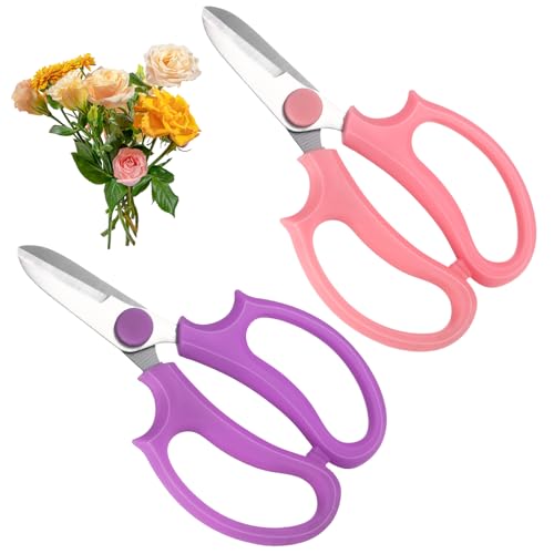 2 Stück Kräuterschere Klein Gartenschere Blumenschere Floral Schere Bonsai Schere Edelstahl Trimmschere Pflanzenschere Multifunktional Ernteschere Ultra Scharf Für Bonsai Pflanzen Blumen Ernte Obst von Bremorou