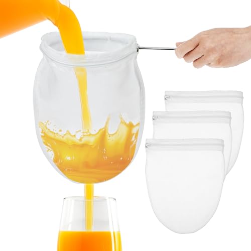 3 Stück Nussmilchbeutel Mit Ständer Passiertuch Nussmilchbeutel Cheesecloth Abseihtuch Wiederverwendbar Passiertuch Filtertuch Baumwolle Passiertuch Mit 1 Rührer Für Nussmilch Fruchtsaft Sojamilch 3 Stück Nussmilchbeutel Mit Ständer Passiertuch Nussmilchbeutel Cheesecloth Abseihtuch Wiederverwendbar Passiertuch Filtertuch Baumwolle Passiertuch Mit 1 Rührer Für Nussmilch Fruchtsaft Sojamilch von Bremorou