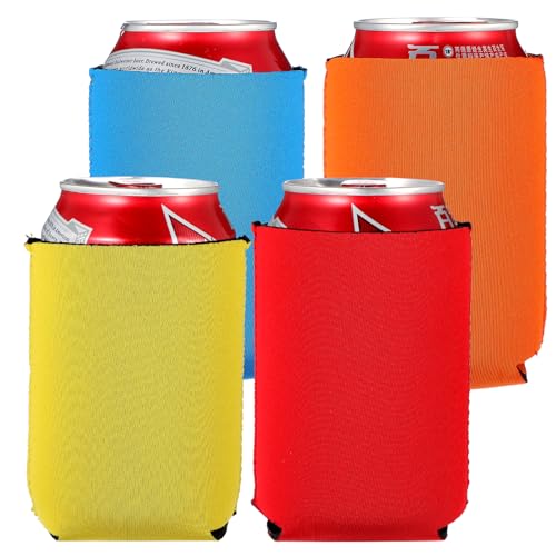 4 Stück Can Dosenkühler Bierdosen Überzieher Rutschfest Flaschenkühler Isolierhülle Getränkehalter Wiederverwendbare Dosenhülle Dosen Kühler Dosenkühlerhüllen für Dosen Wasserflasche Partyzubehör von Bremorou