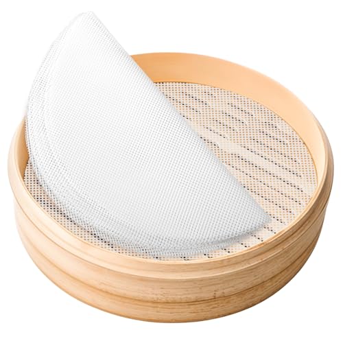 6 Stück Silikon Dämpfer Matte Bambusdämpfer Matte Einlagen Dampfgarer Einlagen Runde Dampfmatte Dampfgarer Netz Unterlage Mesh Matten Wiederverwendbare Dumplings Für Gedämpfte Brötchen 25 cm von Bremorou