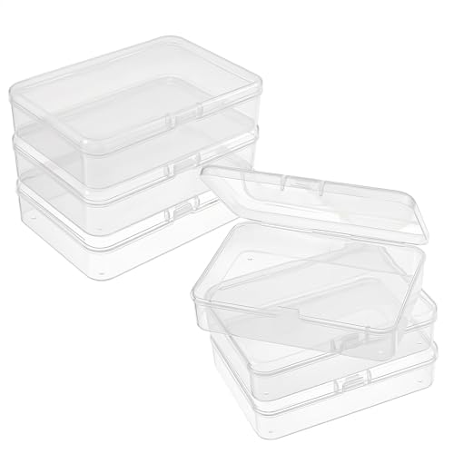Bremorou 6 Stück Kleine Aufbewahrungsbox Plastikbox Klein mit Deckel Rechteckige Aufbewahrungsbehälter Transparente Kunststoff Box, Kunststoffbox mit Deckel, Mini Mehrzweck Aufbewahrung für Kräuter von Bremorou