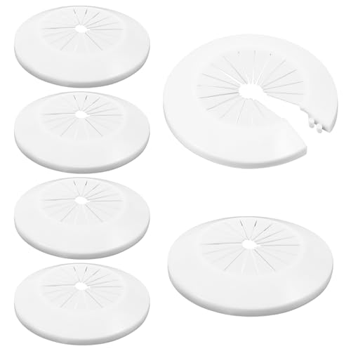 6 Stück Heizungsrohr Rosette Rosetten Für Heizkörperrohre Heizungsrohr Verkleidung Heizungsrohr Abdeckung Rohrabdeckung Klapprosette Rohrmanschette Weiß Für Heizkörperrohre Verkleidung Heizkörper von Bremorou
