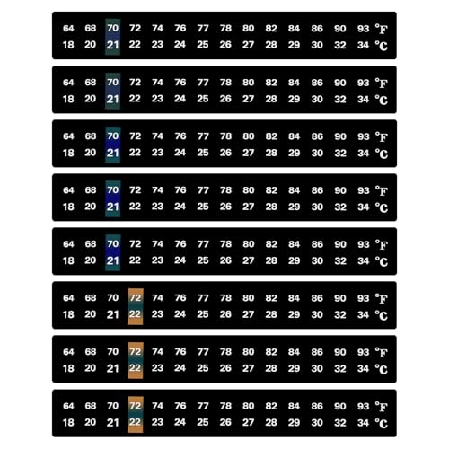 8 Stück Aquarium Termometro Temperaturmesser Aquarium Thermometer Aufkleber Temperaturstreifen Horizontaler, Wassertemperatur Thermometeraufkleber, selbstklebender Temperaturanzeige Klebethermometer 8 Stück Aquarium Termometro Temperaturmesser Aquarium Thermometer Aufkleber Temperaturstreifen Horizontaler, Wassertemperatur Thermometeraufkleber, selbstklebender Temperaturanzeige Klebethermometer von Bremorou