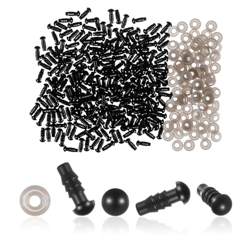 Bremorou 5mm 6mm Puppenaugen, Safety Eyes, 300 Stück Sicherheitsaugen Für Häkeltiere, Schwarz Kunststoff Spielzeugaugen Für Puppenherstellung Spielzeuge Zubehör DIY Bremorou 5mm 6mm Puppenaugen, Safety Eyes, 300 Stück Sicherheitsaugen Für Häkeltiere, Schwarz Kunststoff Spielzeugaugen Für Puppenherstellung Spielzeuge Zubehör DIY von Bremorou