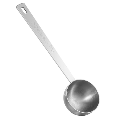 Kaffeelöffel Portionierer Messlöffel Kaffeedosierlöffel Kaffee Kaffeelöffel Edelstahl Edelstahl Kaffeelöffel Mit Langem Griff Wiederverwendbar Runder Kaffeelöffel Für Abmessen(30 ml) von Bremorou