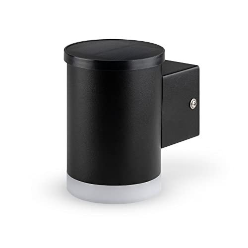 Brendz Solar Wandleuchte Außen: 50 Lumen LED Solarlampe für Außen, IP44 Wasserbeständig, Solar Aussenleuchte 3000k warmweißes Licht Accra Brendz Solar Wandleuchte Außen: 50 Lumen LED Solarlampe für Außen, IP44 Wasserbeständig, Solar Aussenleuchte 3000k warmweißes Licht Accra von Brendz
