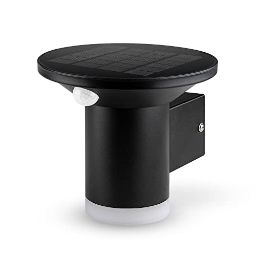 Brendz LED Solar Wandleuchte Aussen mit Bewegungsmelder: 500 Lumen Sicherheitslicht, IP44 Wasserdicht, LED Solarlampe mit Bewegungsmelder & 3 Standby-Modus, Typ Juba von Brendz