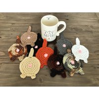 Crochet Cat Butt Untersetzer | 4Er Set - Katzenliebhaber Geschenk von BrenleyCreations