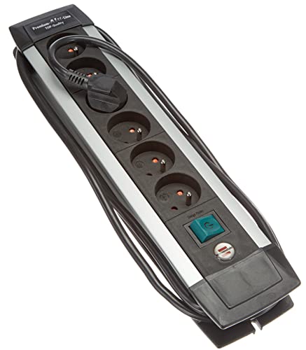 Brennenstuhl AN4 Premium alu-line Steckdosenleiste mit Schalter 1,8 m H05VV-F 3G1,5, grau, 1391001066 von Brennenstuhl