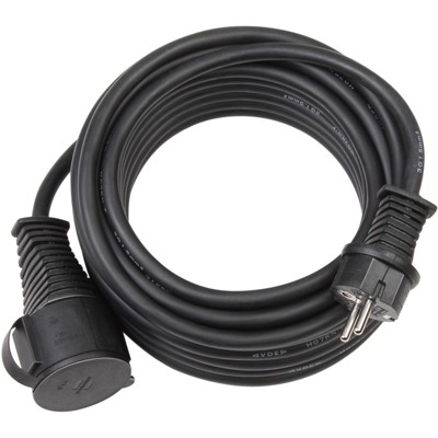 Baustellen-Verlängerungskabel IP44, 25m Kabel, H07RN-F 3G1,5, schwarz von Brennenstuhl