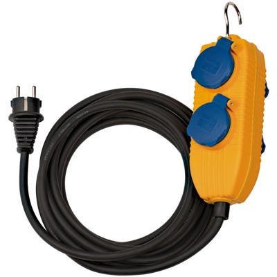 Baustellenkabel IP54 mit Powerblock 5m schwarz H07RN-F3G1,5 von Brennenstuhl