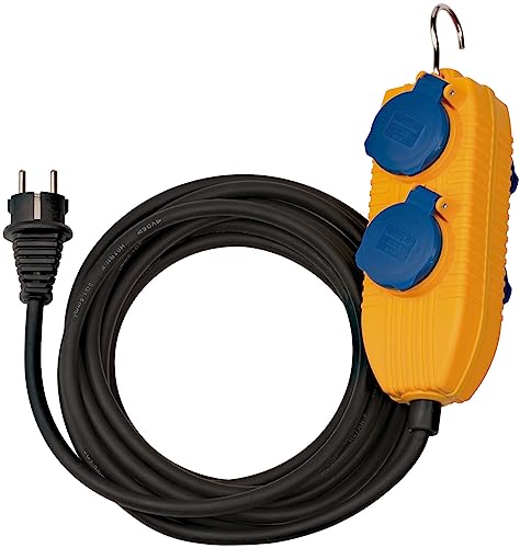 Brennenstuhl Baustellenkabel IP54 mit Powerblock (4-Fach Verlängerung für außen, Aussen-Verteiler mit 10m Kabel) von Brennenstuhl