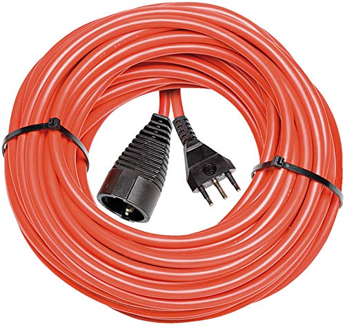 Brennenstuhl 1167507 Verlängerungskabel aus Kunststoff, 50 m, rot, mit italienischem Stecker 16 A und Schuko-Steckdose von Brennenstuhl