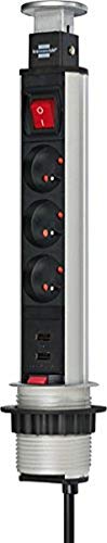 Brennenstuhl 1396201013 Steckdoseneinheit Tower Power, 3-Fach, USB von Brennenstuhl