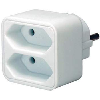 Brennenstuhl Adapterstecker Euro weiß, 1508040 (5 Stück, Weiß) von Brennenstuhl