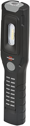 Brennenstuhl Akku Handleuchte HL 500 A/Arbeitsleuchte LED Akku mit Magnet und 6 SMD-LED´s (Inspektionsleuchte mit max. 10h Leuchtdauer, 500+120lm, 360° drehbarer Haken, knickbarer Haltefuß) von Brennenstuhl