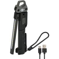 Brennenstuhl Akku LED Handllampe HL 400 AC / LED Werkstattlampe mit integriertem Akku (400lm, 3 individuell schaltbare Lichtquellen, zusammenklappbar, Leuchtdauer max. 6h, inkl. USB C Ladekabel) von Brennenstuhl
