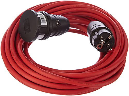 Brennenstuhl BREMAXX® Verlängerungskabel (10m Kabel in rot, für kurzfristige Verwendung im Außenbereich IP44, Netzkabel kann bis -35°C eingesetzt Werden, Öl- und UV-beständig) von Brennenstuhl