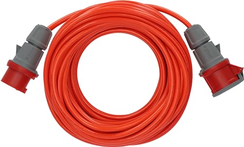 Brennenstuhl BREMAXX CEE Verlängerungskabel IP44 (25m Kabel, AT-N07V3V3-F 5G1,5, mit CEE Stecker und Kupplung, für außen, einsetzbar bis -35°C, Made in Germany) rot von Brennenstuhl