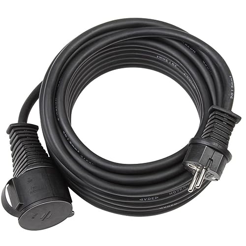 Brennenstuhl Baustellen-Verlängerungskabel IP44 (25m Kabel, H07RN-F 3G1,5, für den Außenbereich und den Einsatz auf Baustellen) schwarz 1167820 von Brennenstuhl