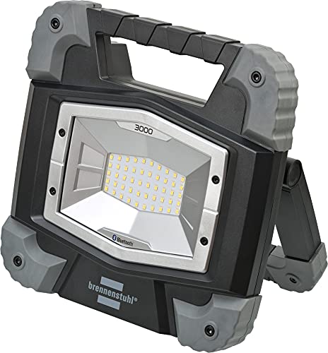 Brennenstuhl Bluetooth LED Baustrahler TORAN 3050 MB (30W, 3400lm, 5000K, IP55, LED Arbeitsstrahler mit Lichtsteuerung per App und 5m RN-Kabel) von Brennenstuhl