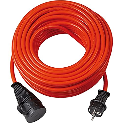 Brennenstuhl BREMAXX® Verlängerungskabel (20m Kabel in rot, für den kurzfristigen Einsatz im Außenbereich IP44, einsetzbar bis -35 °C, öl- und UV-beständig) von Brennenstuhl