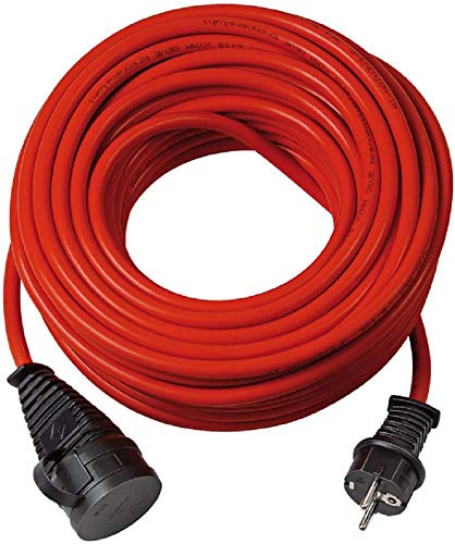 Brennenstuhl BREMAXX® Verlängerungskabel (25m Kabel in rot, für den kurzfristigen Einsatz im Außenbereich IP44, Stromkabel einsetzbar bis -35 °C, Öl- und UV-beständig) von Brennenstuhl