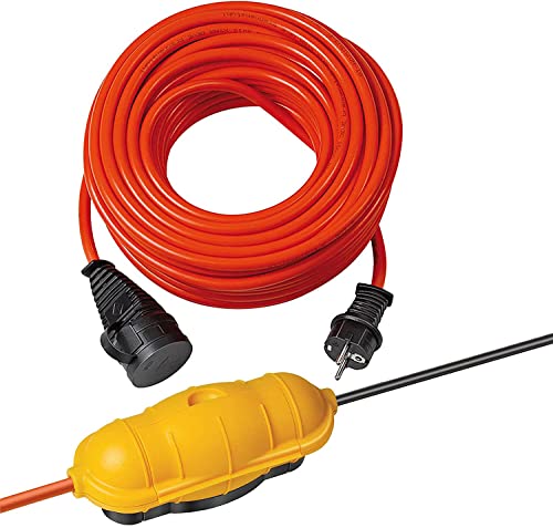 Brennenstuhl Bremaxx Verlängerungskabel IP44 20m rot, 1161760 + SafeBox Big, gelb/orange von Brennenstuhl