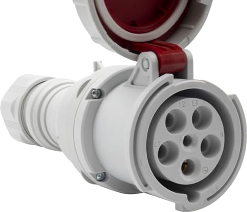Brennenstuhl Industrielle CEE-Steckdose, 5-polig, für den Außenbereich, CEE-Steckdose 400 V/63 A mit Deckel, verschraubbarer Anschluss, Verwendung im Freien, Baustelle, Industrie, Camping, IP67, 63 A Brennenstuhl Industrielle CEE-Steckdose, 5-polig, für den Außenbereich, CEE-Steckdose 400 V/63 A mit Deckel, verschraubbarer Anschluss, Verwendung im Freien, Baustelle, Industrie, Camping, IP67, 63 A von Brennenstuhl