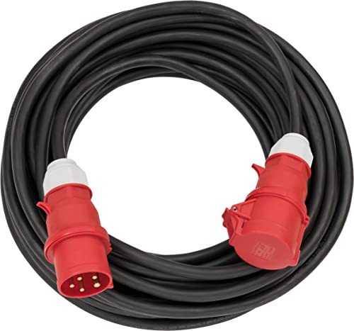 Brennenstuhl CEE Verlängerungskabel IP44 (10m Kabel, H07RN-F 5G4,0, 5-polig mit CEE Stecker und Kupplung, für den Außenbereich IP44, Made in Germany) schwarz von Brennenstuhl