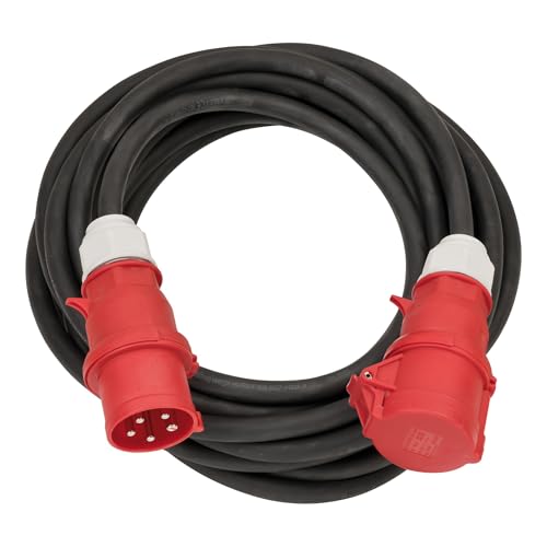 Brennenstuhl CEE Verlängerungskabel IP44 (10m Kabel, H07RN-F 5G6,0, 400V/32A 5-polig mit CEE Stecker und Kupplung, für den Außenbereich IP44, Made in Germany) schwarz von Brennenstuhl