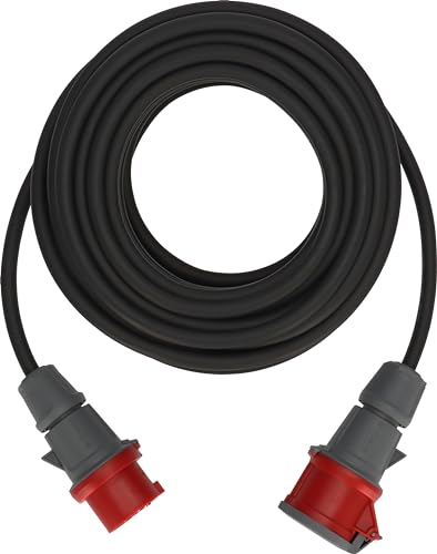 Brennenstuhl CEE Verlängerungskabel IP44 (25m Kabel, H07RN-F 5G2,5, 5-polig mit CEE Stecker und Kupplung, für den Außenbereich IP44, Made in Germany) schwarz von Brennenstuhl