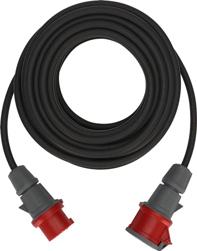 Brennenstuhl Professional CEE Verlängerungskabel IP44 (25m Kabel, H07RN-F 5G2,5, 5-polig mit CEE Stecker und Kupplung, für den Außenbereich IP44, Made in Germany) schwarz von Brennenstuhl